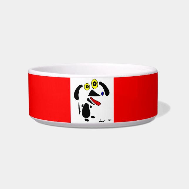 Tigela Pet Bowl - abstrato - Vermelho (Frente)