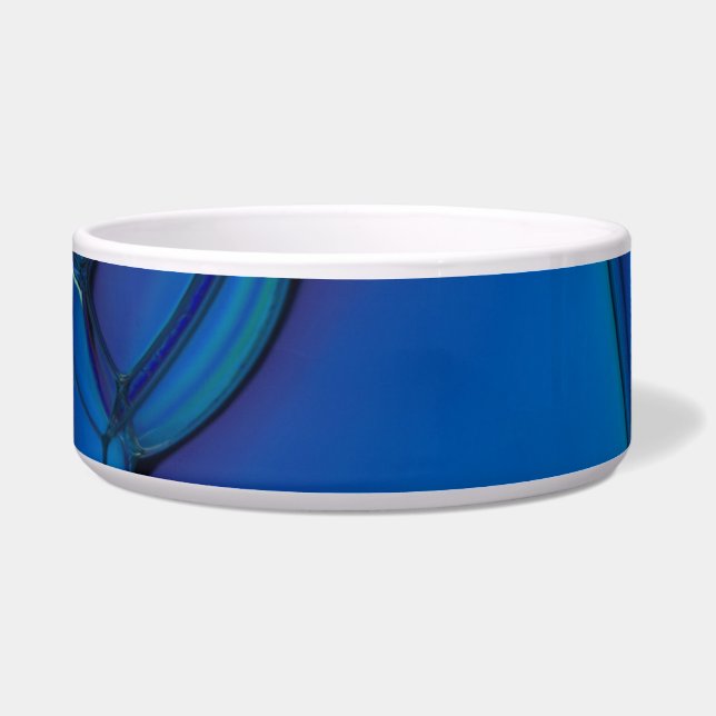 Tigela Pet Bowl Azul Tranquilo - Design de Cor Sólida Ser (Frente)