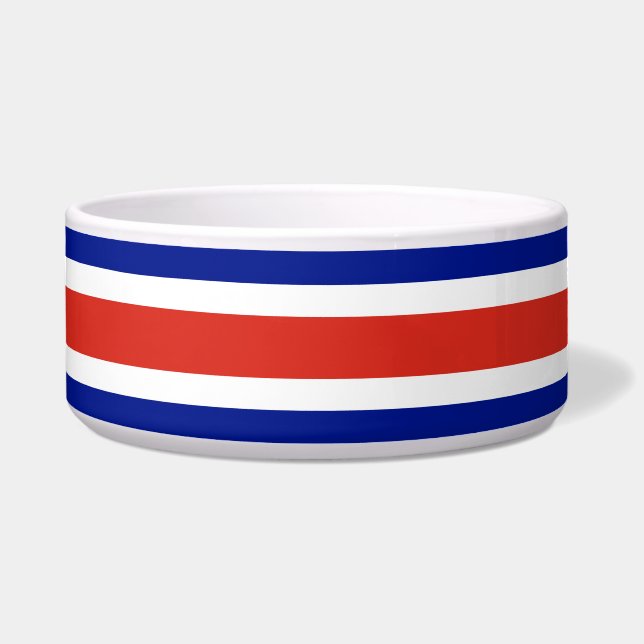 Tigela Pet Bowl, Bandeira da Costa Rica (Frente)