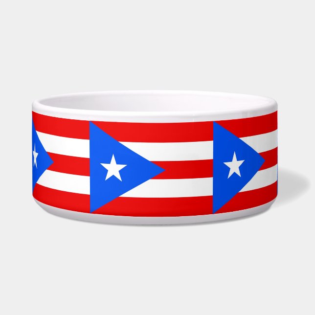 Tigela Pet Bowl, Bandeira do Estado de Porto Rico (Frente)