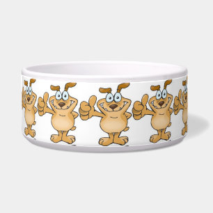 Tigela Pet Bowl/Cão Dando polegares para cima