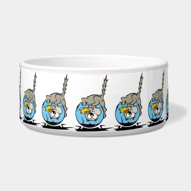 Tigela Pet Bowl/Cat com cabeça em Fish Bowl (Frente)