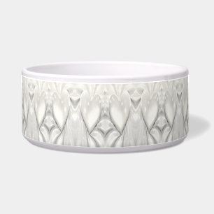 Tigela Pet Bowl, cerâmica cerâmica de creme branco elegan