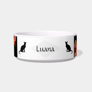 Tigela Pet Bowl Cerâmica com Flor de Hibiscus - HAMbWG