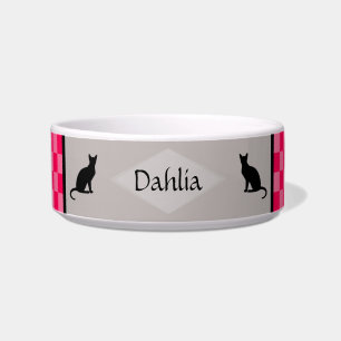 Tigela Pet Bowl Cerâmica com gatos - HAMbWG