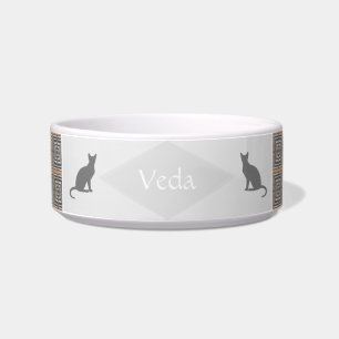 Tigela Pet Bowl Cerâmica com Padrão - HAMbWG
