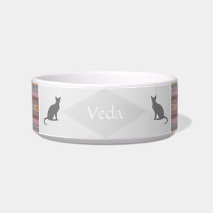 Tigela Pet Bowl Cerâmica com Padrão Pálido - HAMbWG