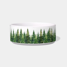 Tigela Pet Bowl Cerâmica - Floresta de Aquarela
