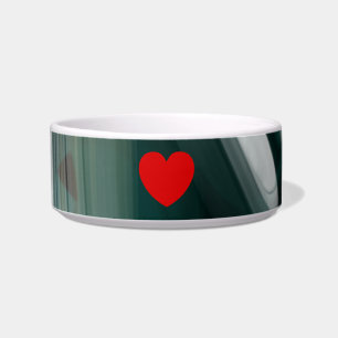 Tigela Pet Bowl Cerâmica Tendência Abstrato Art Verde Bra
