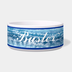 Tigela Pet Bowl - Coluna Azul Personalizada