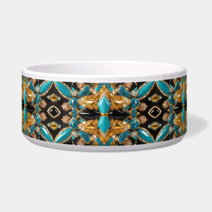 Tigela Pet Bowl com as cores das Bahamas Design abstrato