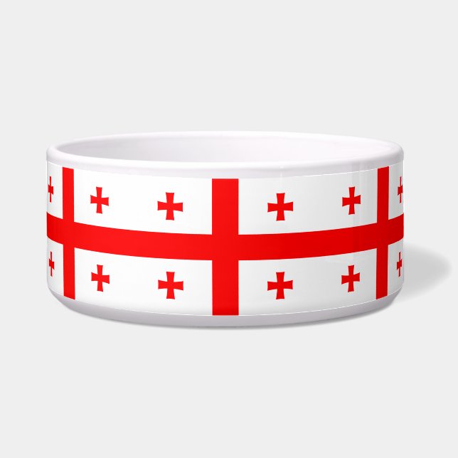 Tigela Pet Bowl com bandeira da Geórgia (Frente)