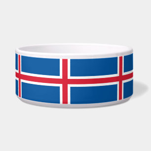 Tigela Pet Bowl com bandeira da Islândia