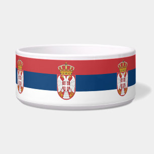 Tigela Pet Bowl com bandeira da Sérvia