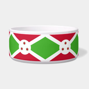 Tigela Pet Bowl com bandeira do Burundi