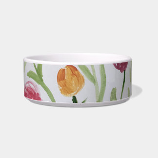 Tigela Pet Bowl com design floral bonito