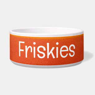 Tigela Pet Bowl com distribuição colorida com texto FRISK