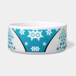 Tigela Pet Bowl com Floco de Neve Azul Personalizado