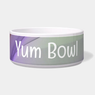 Tigela Pet Bowl com Gráfico Criativo com Texto de Yum Bow