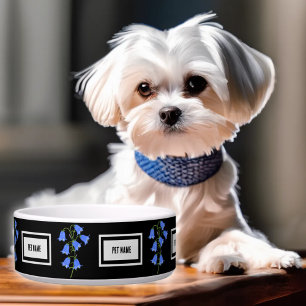 Tigela Pet Bowl Com Lindos Bluebells E Texto