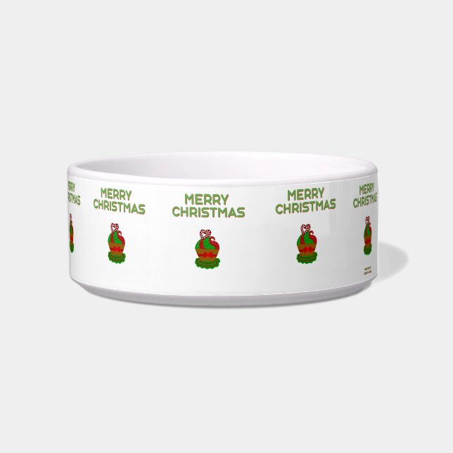 Tigela Pet Bowl, Cupcake de Natal (Direita)