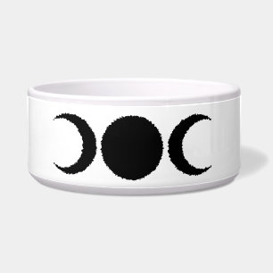 Tigela Pet Bowl da Lua da Deusa Tripla