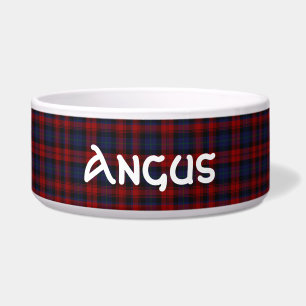 Tigela Pet Bowl da Xadrez Personalizada de Tartan Clan Ma