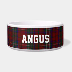 Tigela Pet Bowl da Xadrez Personalizada de Tartan Clan Ma