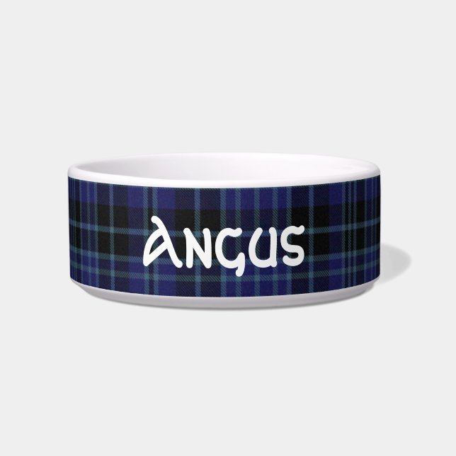 Tigela Pet Bowl da Xadrez Tartan Personalizada (Frente)