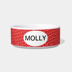 Tigela Pet Bowl, de cerâmica monograma, náutica