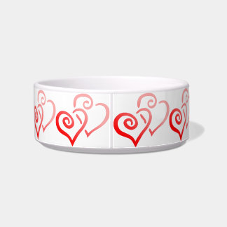 Tigela Pet Bowl, de Corações Vermelhos Duplos