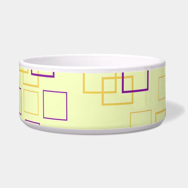 Tigela Pet Bowl de Dança Quadrada (Frente)