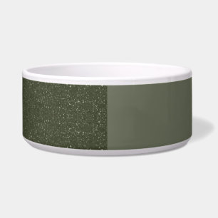 Tigela Pet Bowl de Design Moss Verde Cerâmico Dividido -