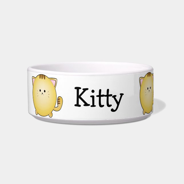 Tigela Pet Bowl de Gato de Cartoon Kawaii Personalizado (Esquerda)