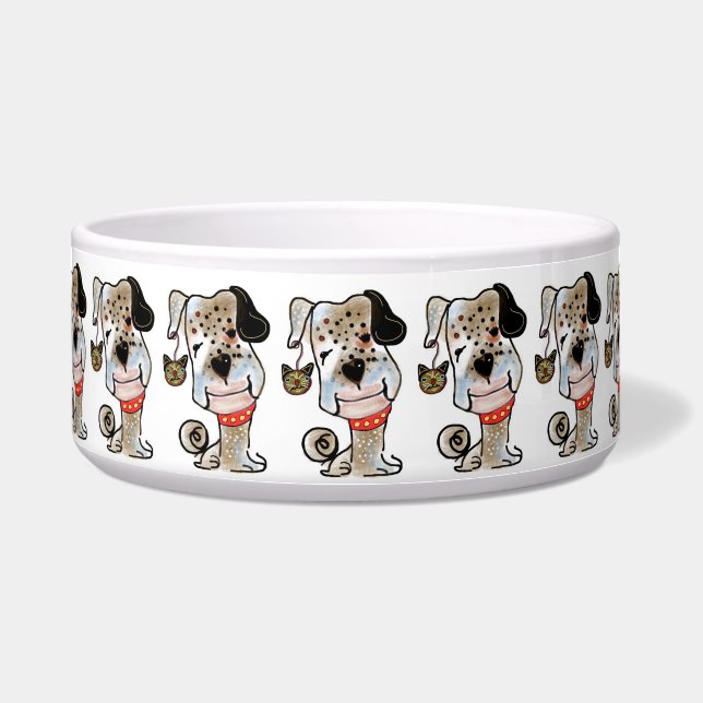 Tigela Pet Bowl de Grande Cerâmica para Doggie (Frente)