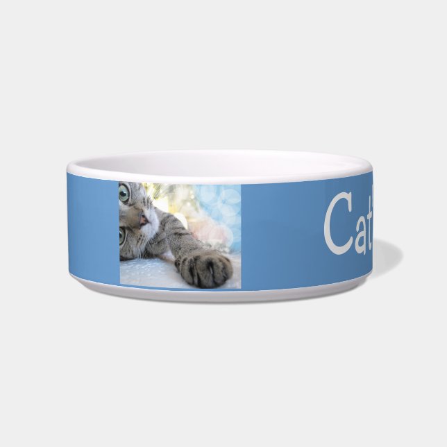 Tigela Pet Bowl de Tabby Personalizado (Esquerda)