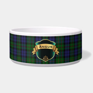 Tigela Pet Bowl de Xadrez de Tartan Personalizada Clan Ma