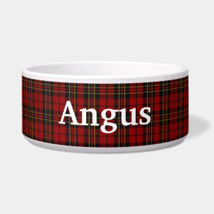 Tigela Pet Bowl de Xadrez de Tartan Personalizado de Clan
