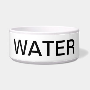 Tigela Pet Bowl, Design de texto "Água"