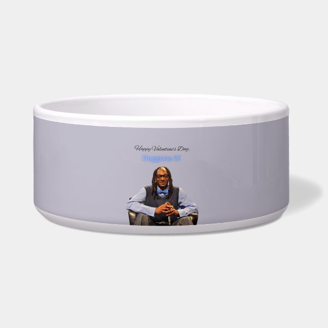 Tigela Pet Bowl, Dia de os namorados Snoop Dogg (Frente)