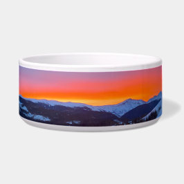 Tigela Pet Bowl do Colorado Mountain Sunrise