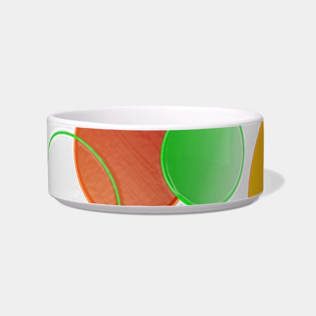 Tigela Pet Bowl em Círculos Dimensionais (Esquerda)