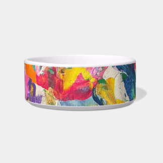Tigela Pet Bowl - Estética Arco-Íris Cuto Pet Dish