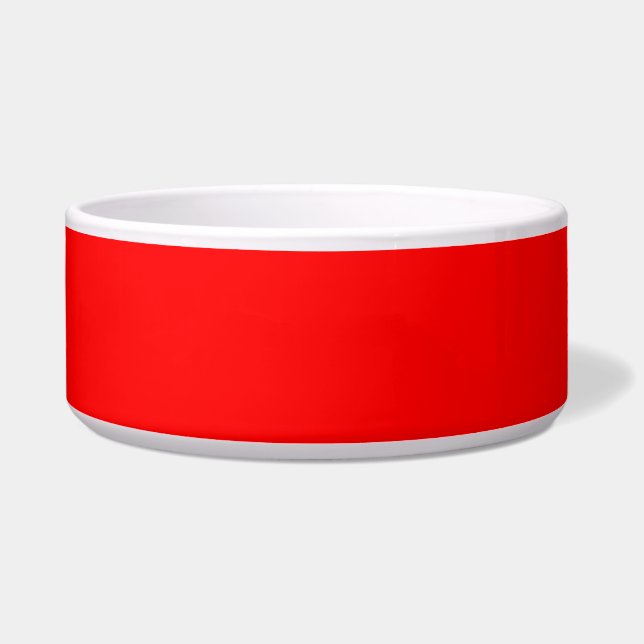 Tigela Pet Bowl grande elegante em vermelho sólido captuc (Frente)