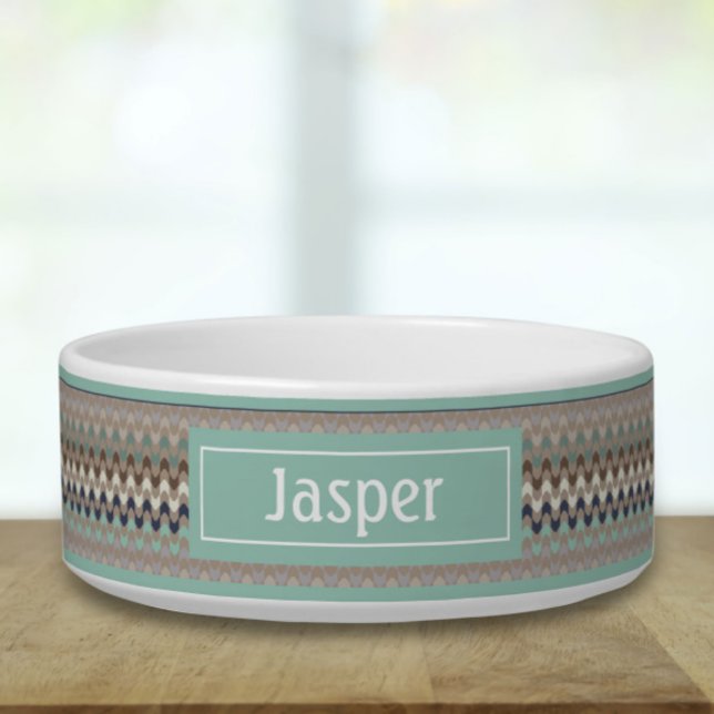 Tigela Pet Bowl Impressão Geométrico Retro (Criador carregado)