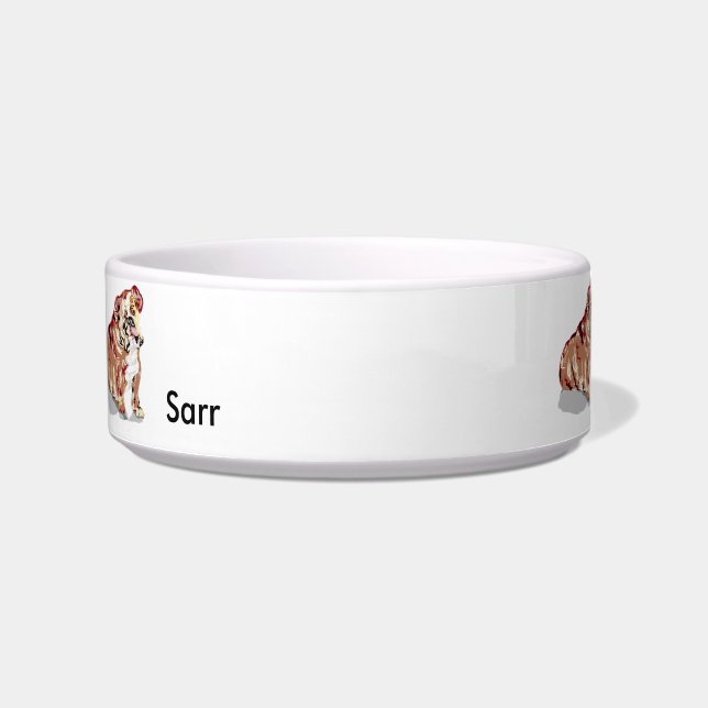 Tigela Pet Bowl médio/Bull Dog inglês (Frente)