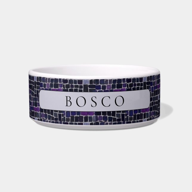 Tigela Pet Bowl/Mosaico Negro (Frente)