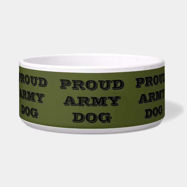 Tigela Pet Bowl, Orgulho do Exército (Frente)