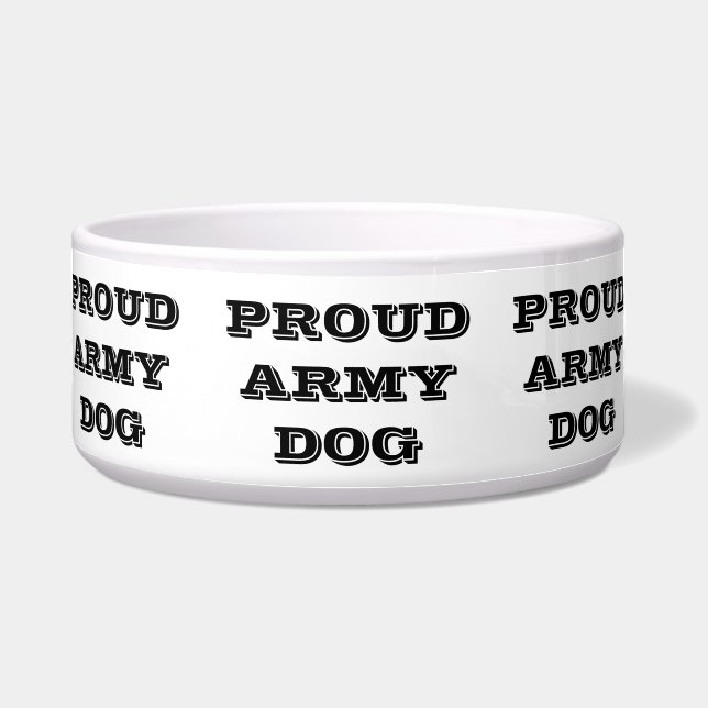 Tigela Pet Bowl, Orgulho do Exército (Frente)