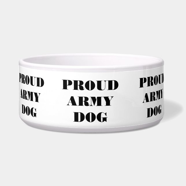 Tigela Pet Bowl, Orgulho do Exército (Frente)